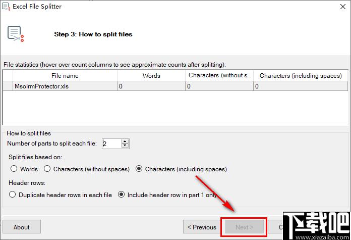 Excel File Splitter下载,文档拆分,Excel拆分